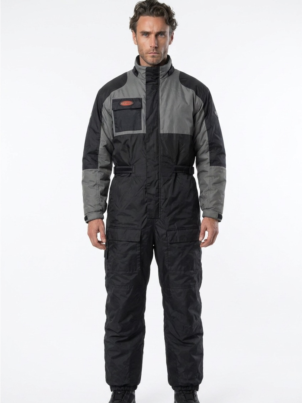 Firstgear Hypertex Motorcycle Riding Suit One Piece Coveralls Black‎ Gray Mens L